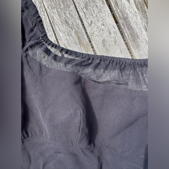 Vintage Odessa silk/chiffon/mesh blend black gown. - Picture 3 of 4